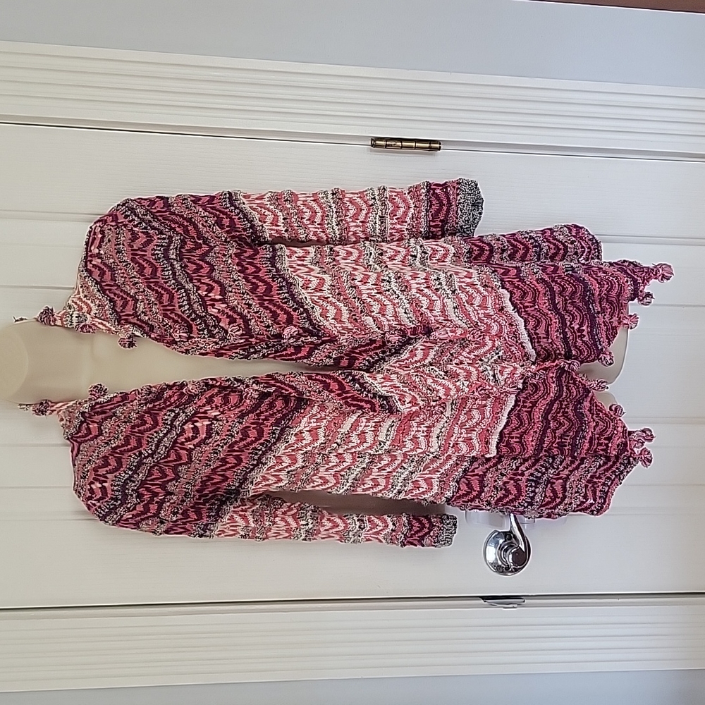 MOTH ANTHROPOLOGIE SWEATER CARDIGAN PINK PURPLE LIGHT WEIGHT TOP SMALL
